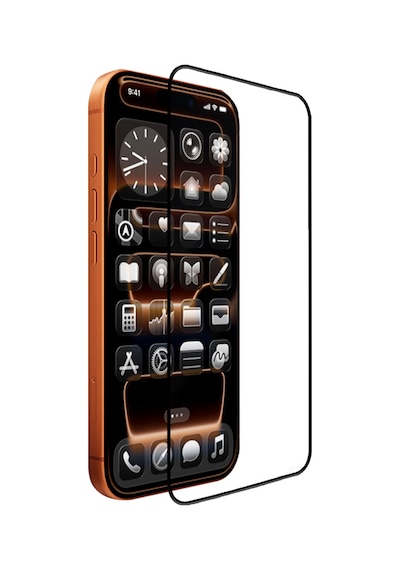 Apple Uyumlu   iPhone 17 Pro Mohseven Pure Safir Coating Hd 3d Glue Temperli Cam Ekran Koruyucu Şeffaf