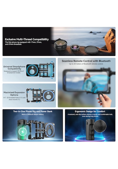 Apexel Videorig 2 Pro Kit Tanımlandığı Gibi