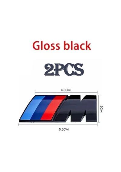 Bmw 6 Serisi Uyumlu M Çamurluk Arması Seti 2'li Gloss Black