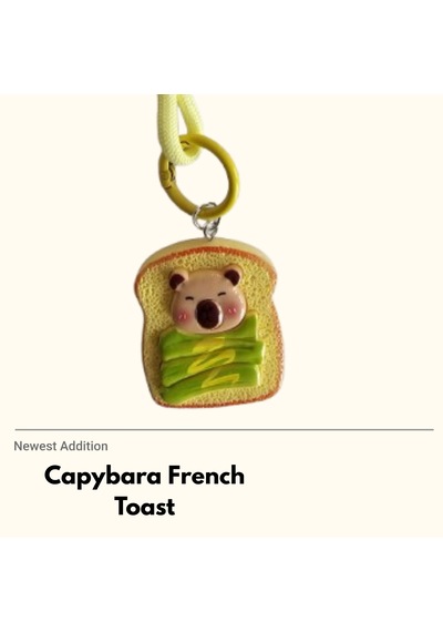 Capybara French Toast Anahtarlık Charm Sarı