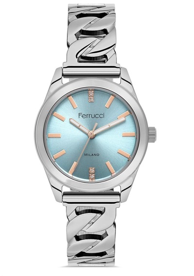 Ferrucci Fcr063589 Çelik Şık Kadın Kol Saati+bileklik Hediye