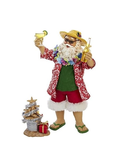 Kurt Adler Fabriche&apos Beach Noel Baba, 25 Cm, 2 Parça Set