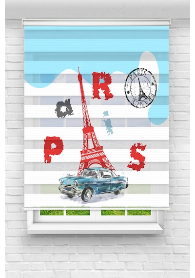 Perdecizade Enxboy Paris Dijital Baskılı Zebra Perde-cocuk Odası-stor Perde Pz-2512 Renkli