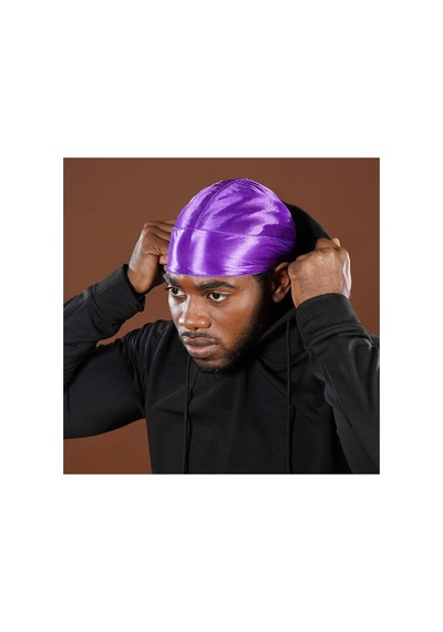 Mor Unisex Durag Sokak Stil Hip-hop Bandana Mor Mor