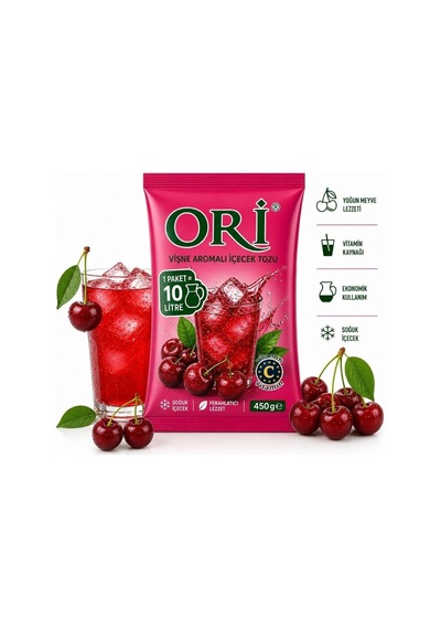 Ori Vişne Aromalı Soğuk Şerbetlik İçecek Tozu 450 Gr