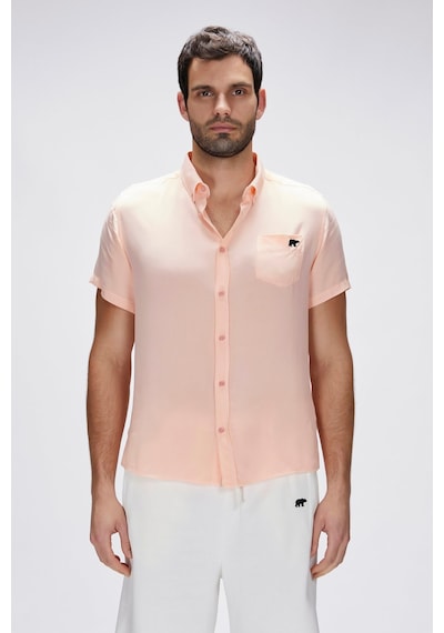 Bad Bear Frank Pembe Erkek Basic Kısa Kollu Gömlek Pembe