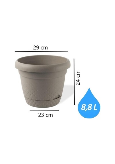 Omnipazar Krs-344 Dekoratif İnci Bitki Çiçek Saksı Takımı 8.8 Litre No 4 46656604
