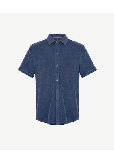 Yargıcı Kısa Kol Düğmeli T-shirt 25yets9002x 260 Lacivert