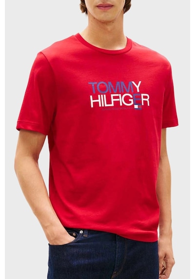 Tommy Hilfiger Erkek T Shirt Mw0mw42369 Xld Kırmızı Kirmizi