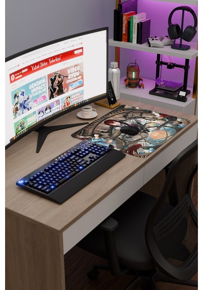 Steins Gate Kaymaz Dikişli Kauçuk Oyuncu Mousepad V5 - 48x40 Xl Gaming Mouse Pad Fare Altlığı