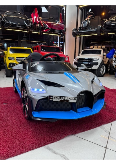 Poyraz Akülü Güçlü Motorlu 12v Akülü Araba Özel Plaka Gri