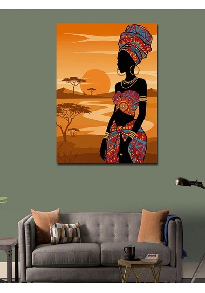 Kanvas Tablo Afrika Kadın Figürü 50cmx70cm