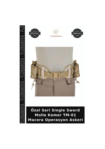 Floranova Özel Seri Single Sword Molle Kemer Tm-01 Macera Operasyon Askeri Çok Renkli