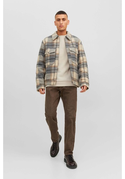 Jack & Jones Jjebradley Sweat Crew Bej Erkek Sweatshirt Bej