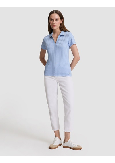 Pierre Cardin Kadın Mavi Tişört Basic 50320697-vr249