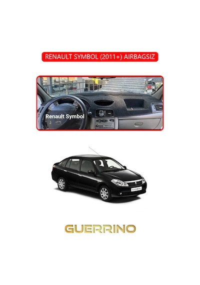 Renault Symbol 2011+ Aırbagsıztorpido Koruma Halısı Kırmızı Kenar