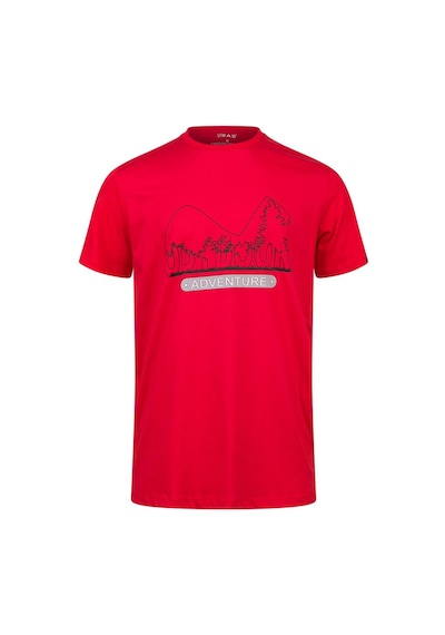 2as Alex Baskılı Erkek Sıfır Yaka T-shirt 016 Kırmızı