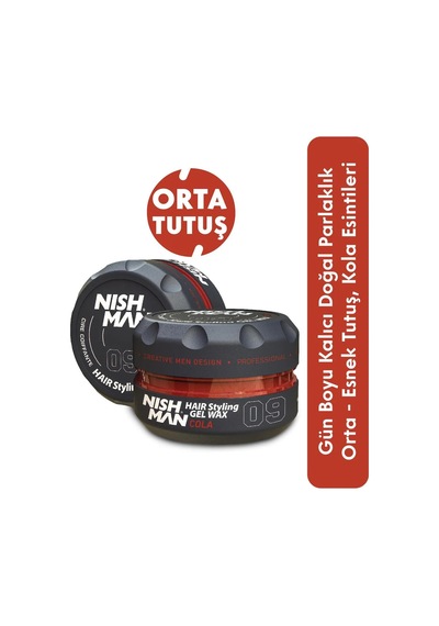 09 Saç Şekillendirici Ultra Sert Parlak Wax 100 Ml