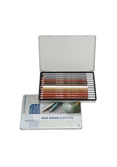 Talens Van Gogh Sketch Set Special Sanguine Kalemi Metal Set 12'l
