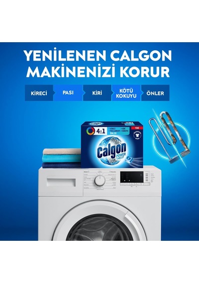 4'ü 1 Arada Çamaşır Makinesi Kir, Kireç Ve Koku Önleyici Tablet 1x 40 Tablet