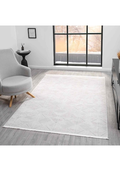 Krem Bej Geometrik Etnik Modern Halı - Nd5116kv Krem - Bej