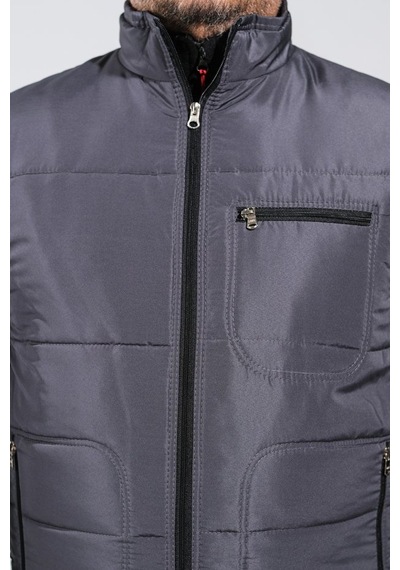 Derin Mavi Çok Cepli Günlük - İş Yeleği Xl-10xl Arası Bedenler Gri