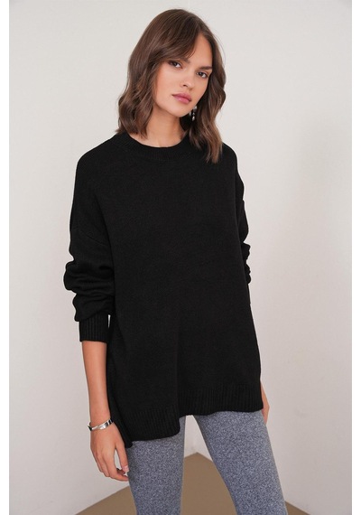 Hiccup Mixray Oversize Triko Kazak Siyah