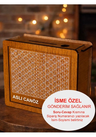 10.000 Tl Hedefli Ahşap Para Sayma Kumbarası
