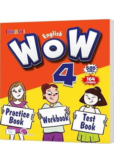 Gama Fenomen 2024 4. Sınıf Wow English Practice Book + Workbook + Test Book