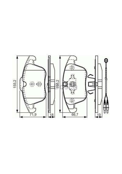 BOSCH 0986TB3201 Fren Balatası Ön 407 04- 508 10- / C5 08-