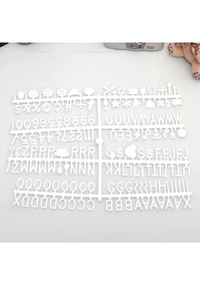 Emojili Beyaz Harf Seti, Yazı Panosu Için