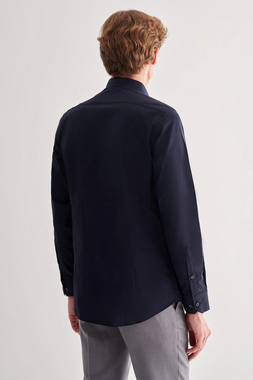 İmza Koyu Lacivert Sert Yaka Filafil Desen Uzun Kol Slim Fit Pamuklu Gömlek 1004255181 Koyu Lacivert İmza Koyu Lacivert Sert Yaka Filafil Desen Uzun Kol Slim Fit Pamuklu Gömlek 1004255181 Koyu Lacivert