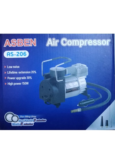 Asben Profesyonel Metal Oto Araç Çakmaklık Hava Kompresörü