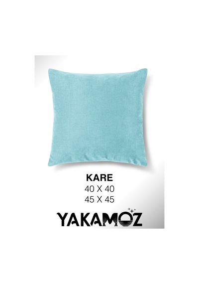 Br Yakamoz Nil Yeşili Kırlent , Yastık Kılıfı Kadife Görünümlü Velvet Touch Serisi Nil Yeşili