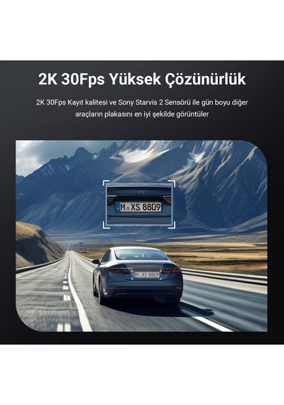 Vs1 2k Qhd Hdr Sony Starvis 2 Sensörlü Wi-fi Gps'li Mini Araç Kamerası