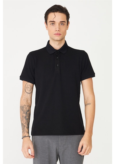 Siyah Polo Yaka T-shirt Siyah