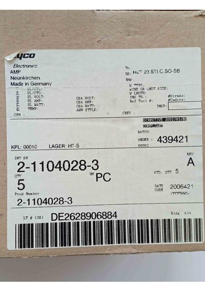 2-1104028-3 23pos Tyco Soket 2 Adet