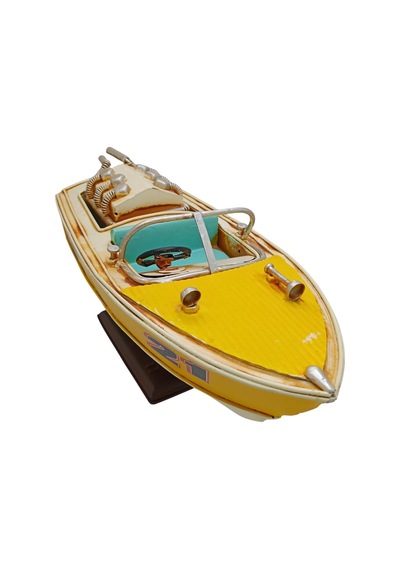Dekoratif Metal Hız Botu Sürat Teknesi 32cm