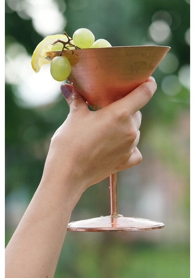 Bakır Martini Bardak Mat Bakır Renk