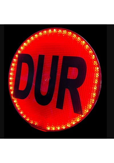 Işıklı Servis Dur Levhası Ledli Dur Tabelası 30cm