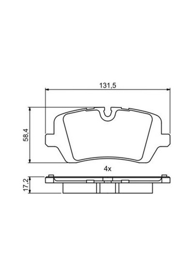Land Rover Range Rover Sport 2.0si4 2017-2022 Bosch Arka Balata 25720