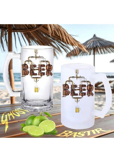 Bira Damıtımı Buzlu Ya Da Buzsuz Bira Bardağı