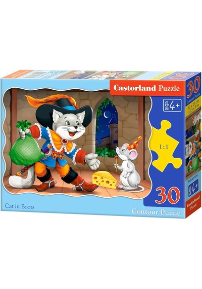 Castorland 30 Parça Çizmeli Kedi Puzzle