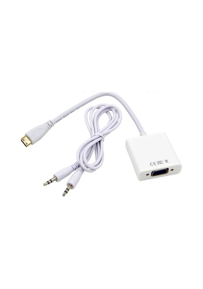 Mini Hdmi To Vga Ses Destekli Çevirici Dönüştürücü Adaptör