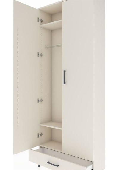 Arges Dolap 3 Raflı Tek Çekmeceli Tek Askılı 88x30x221 Aytaşı-aytaşı Aytası