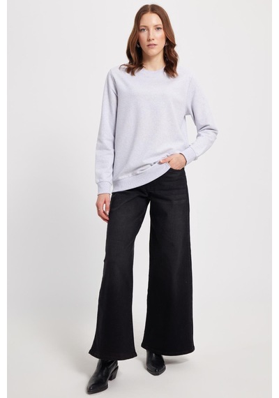 Tudors Kadın Oversize Geniş Kesim %100 Pamuk 2 İplik Bisiklet Yaka Gri Sweatshirt -42613 Gri Tudors Kadın Oversize Geniş Kesim %100 Pamuk 2 İplik Bisiklet Yaka Gri Sweatshirt -42613 Gri