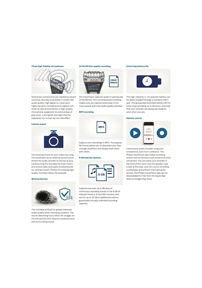 Philips Uyumlu Dvt7110 Voicetracer Dijital