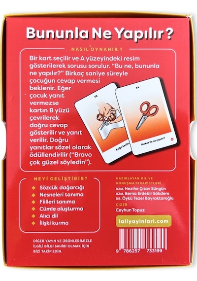 Lalai Yayınları Bununla Ne Yapılır + 2 Yaş Dil Gelişim Serisi 30 Kart