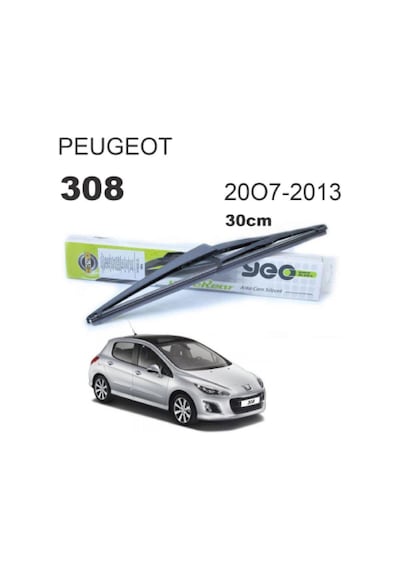 NVR Peugeot 308 Arka Silecek Süpürgesi 2007 - 2013 30 cm