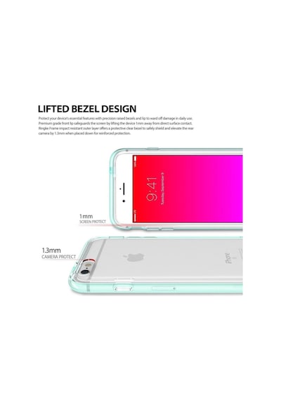 Ringke Frame Frost 6s/ 6 İle Uyumlu Çerçeveli Bumper Kılıf Pink